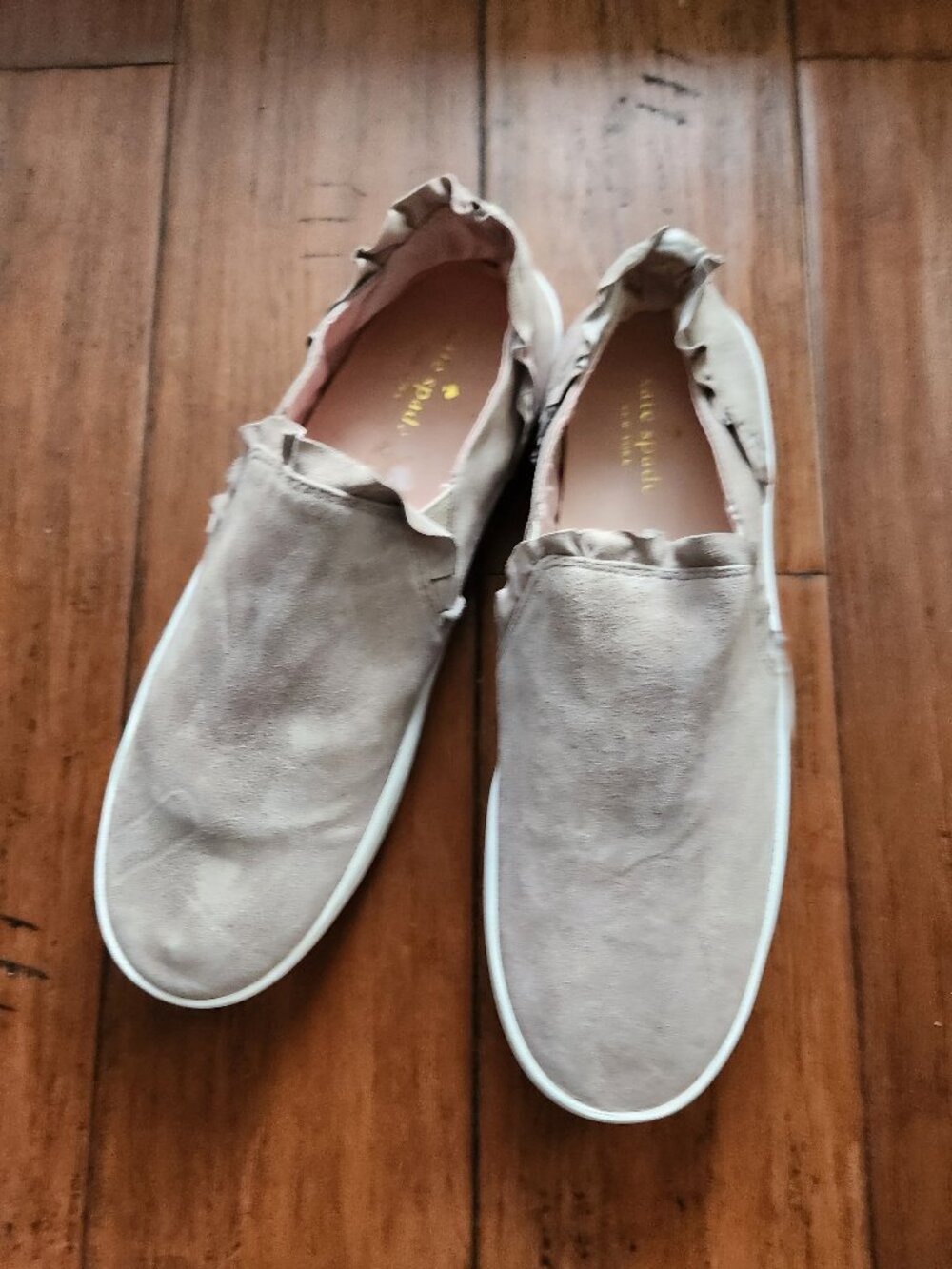 Kate Spade Size 10 Lillie Loafer Sneaker Ruffle Sand Suede